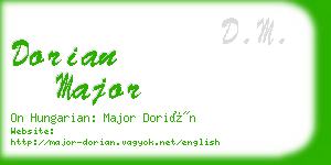 dorian major business card